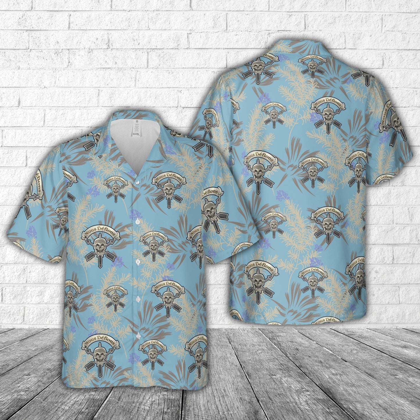 Nous Defions Mortu Discriminatu Skull Hawaiian Shirt