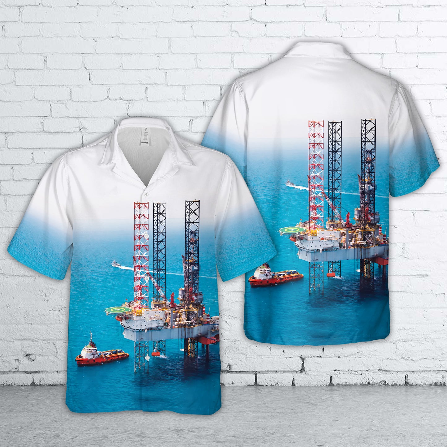 Offshore Oil Rig Hawaiian Shirt