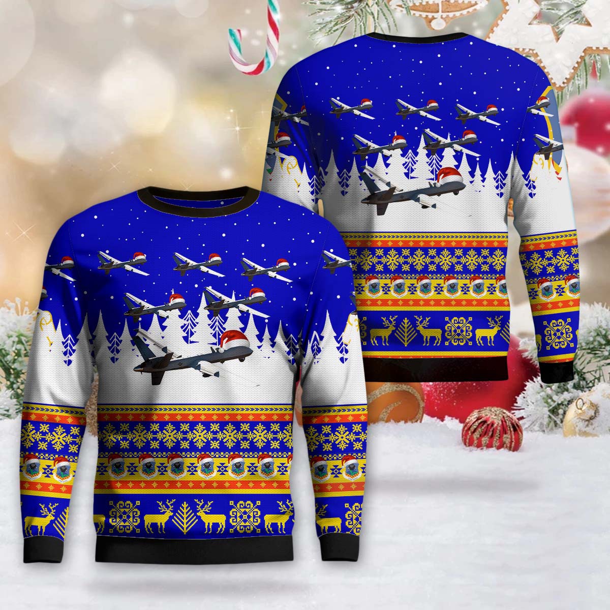Ohio Air National Guard 178th Wing General Atomics MQ-9 Reaper Christmas Sweater