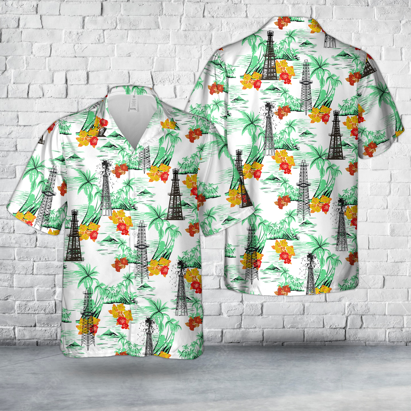 Oil Derrick Hawaiian Shirt