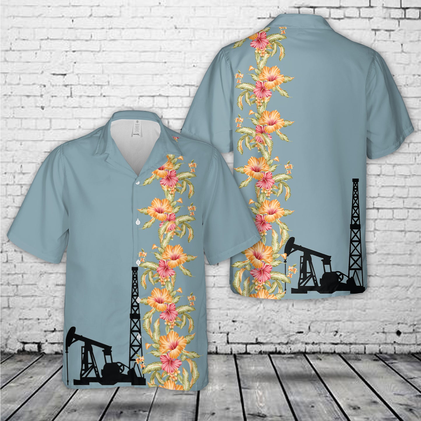 Oil Field Hawaiian Shirt