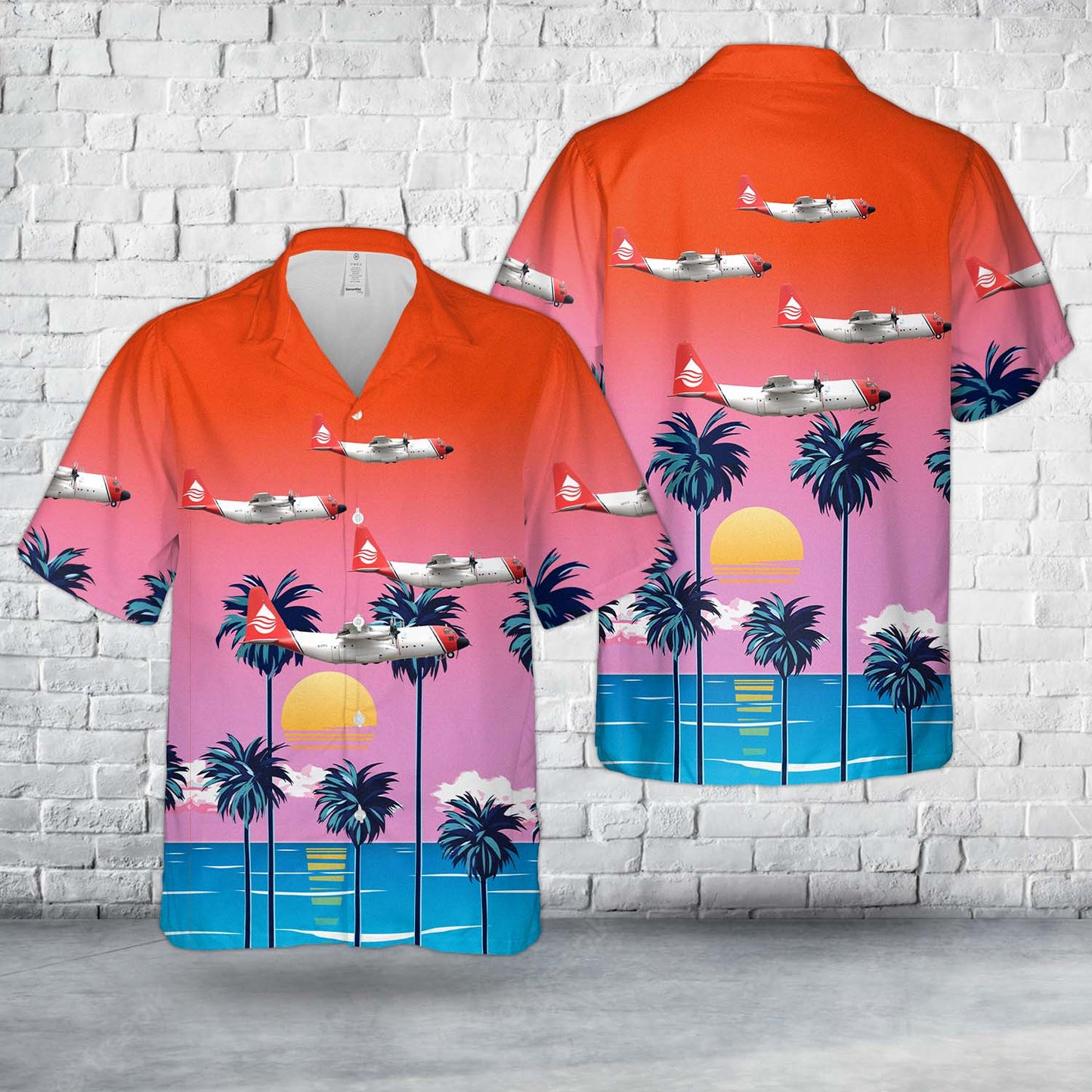 Oil Spill Response Lockheed C-130A Hercules (L-182) Hawaiian Shirt