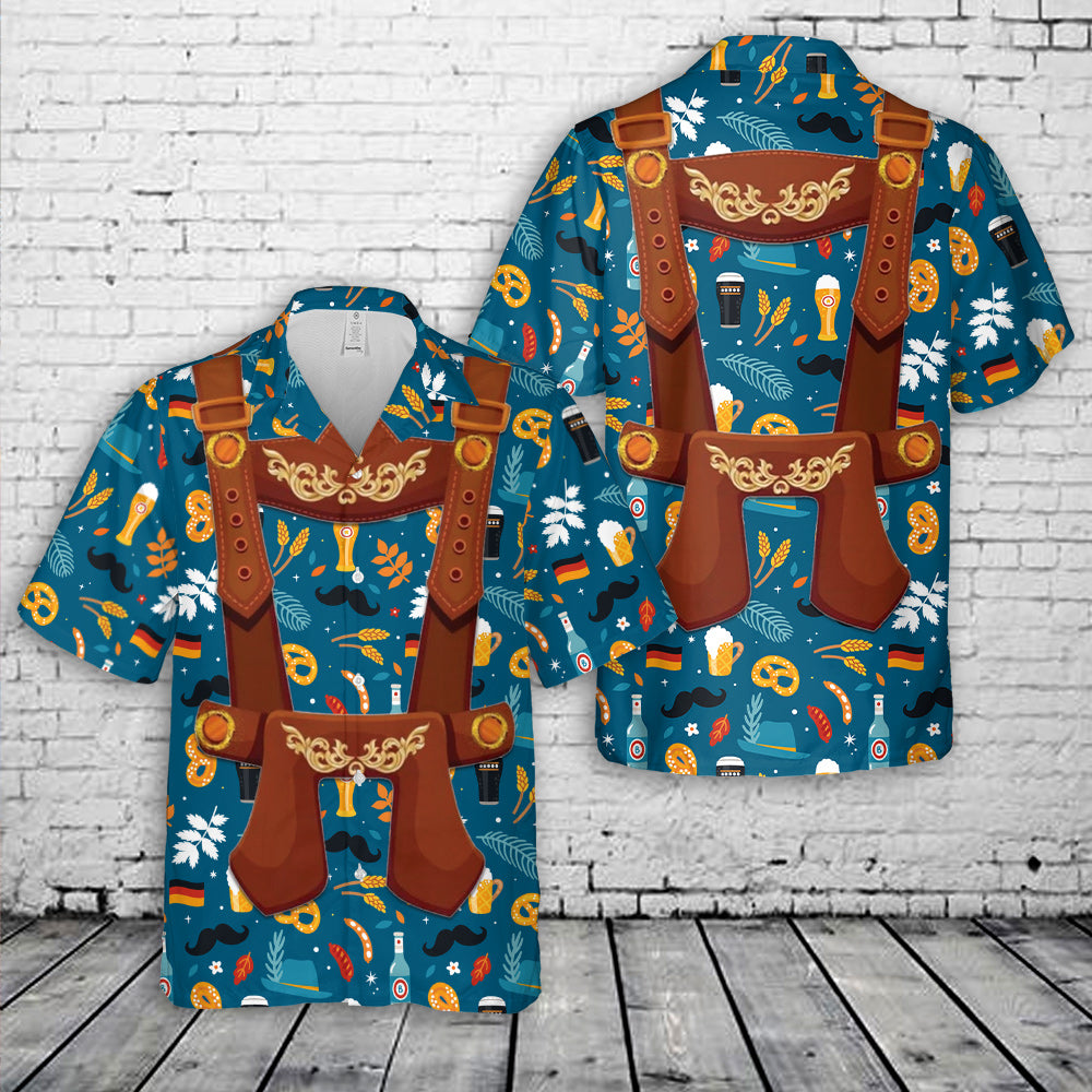 Oktoberfest Lederhosen Costume Hawaiian Shirt