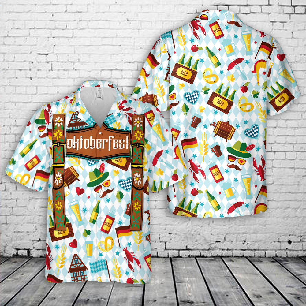 Oktoberfest Lederhosen Costume Hawaiian Shirt