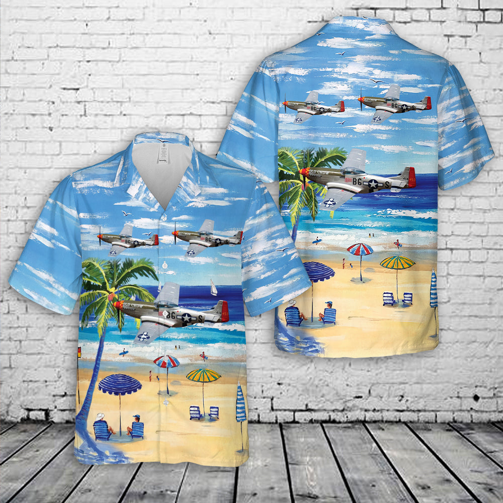 Old Crow P-51 Mustang Hawaiian Shirt
