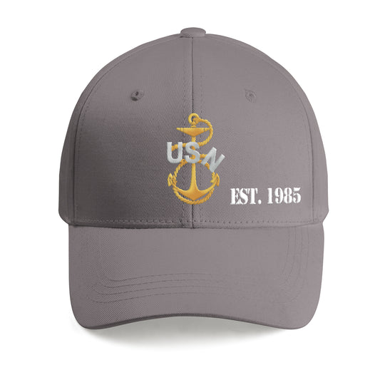 Old School Navy Chiefs Anchor Embroidered Cap