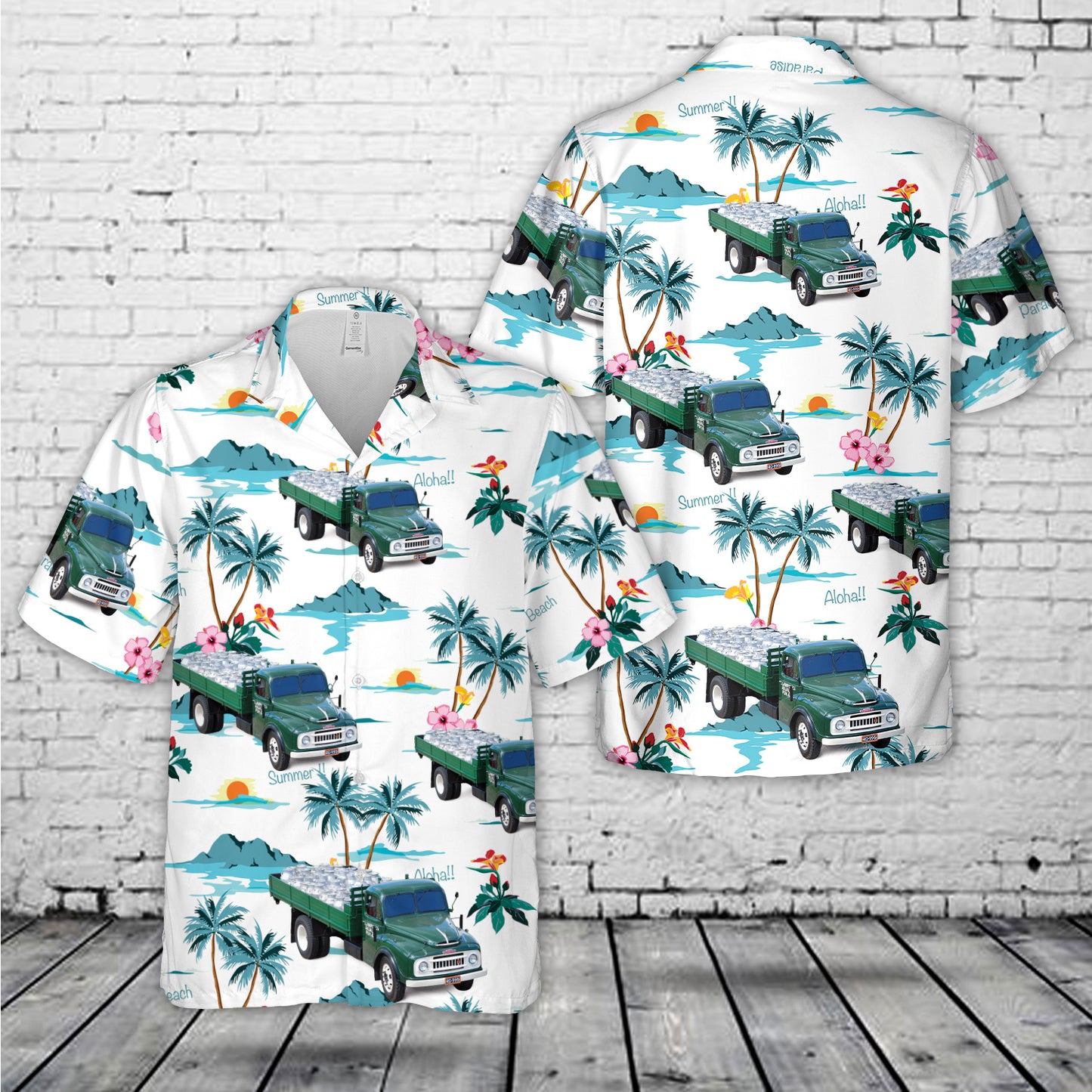 Old milk truck Finland Hawaiian Shirt
