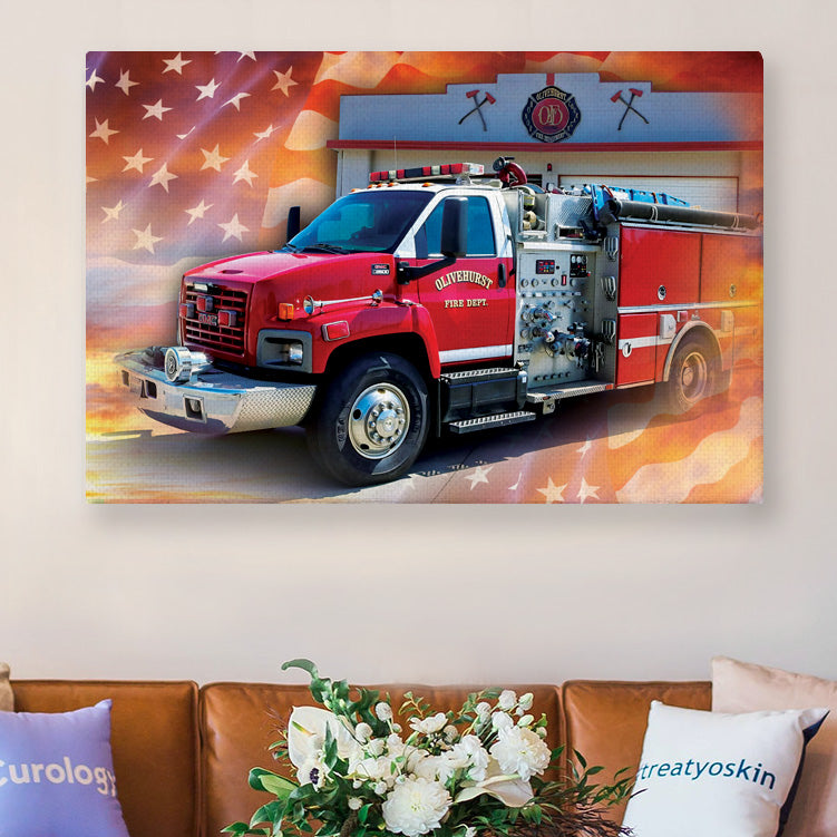 Olivehurst Fire Department 4th Of July Canvas