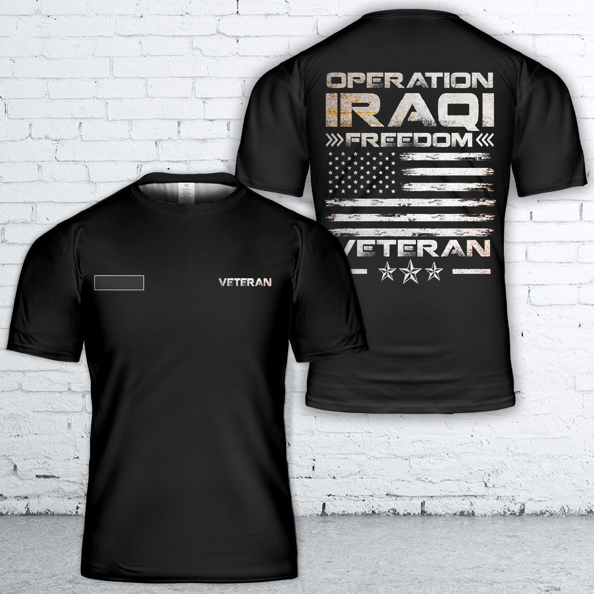 Custom Name Operation Iraqi Freedom Oif Veteran T-Shirt 3D