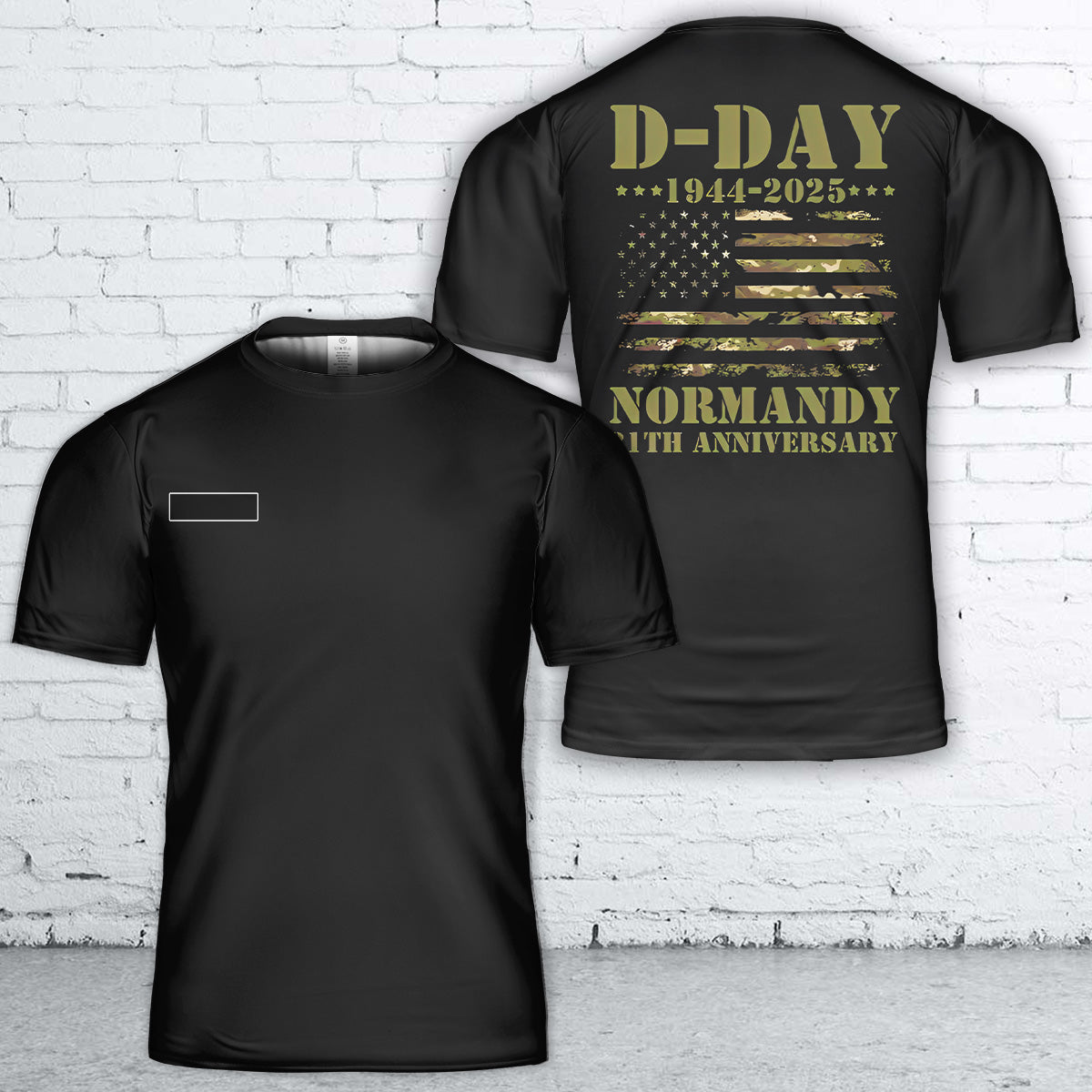 Custom Name Operation Overlord 1944 D-Day 2025 81th Anniversary Normandy T-Shirt 3D