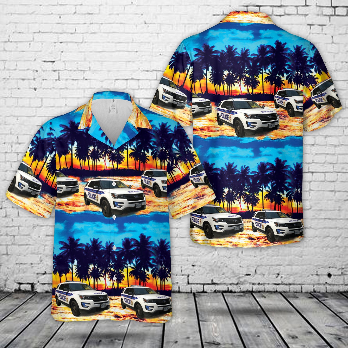Ottawa Canada Police Ford Explorer 2016 Ford Interceptor Utility (Explorer) Hawaiian Shirt