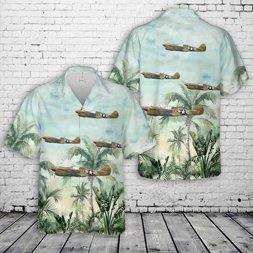 P-40L Warhawk, 2Lt Alva Temple, 99th FS, 332nd FG "Tuskegee Airmen", Italy, 1943 Hawaiian Shirt