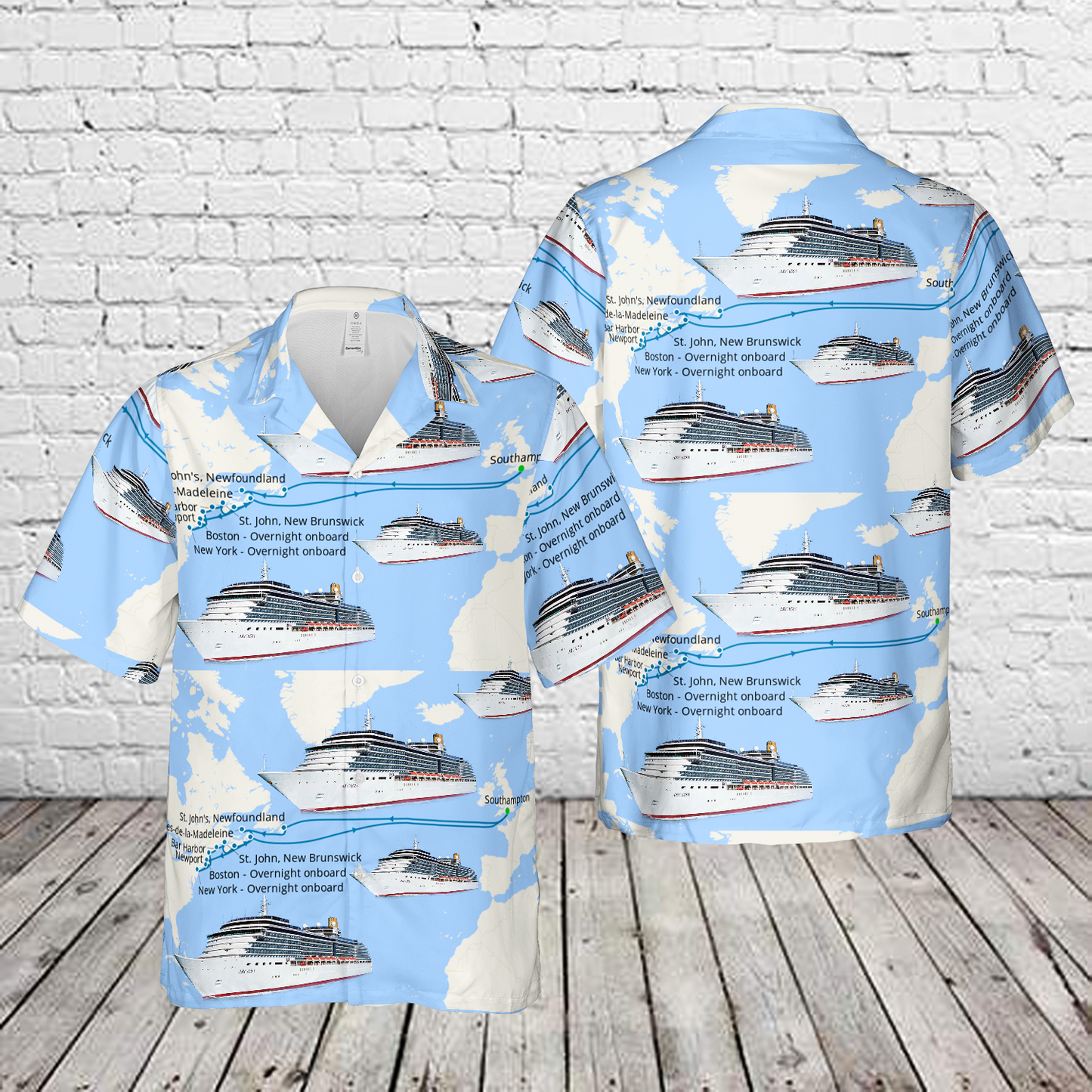 P&O Arcadia from Southampton To USA And Canada Hawaiian Shirt