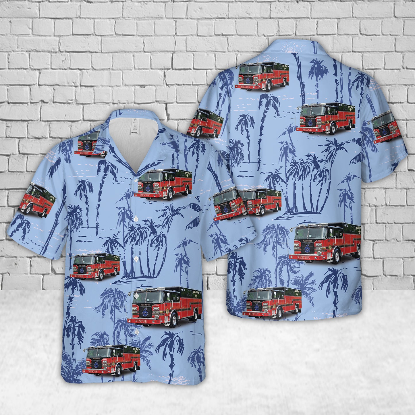 Park Ridge NJ fire Department New Rescue Hawaiian Shirt