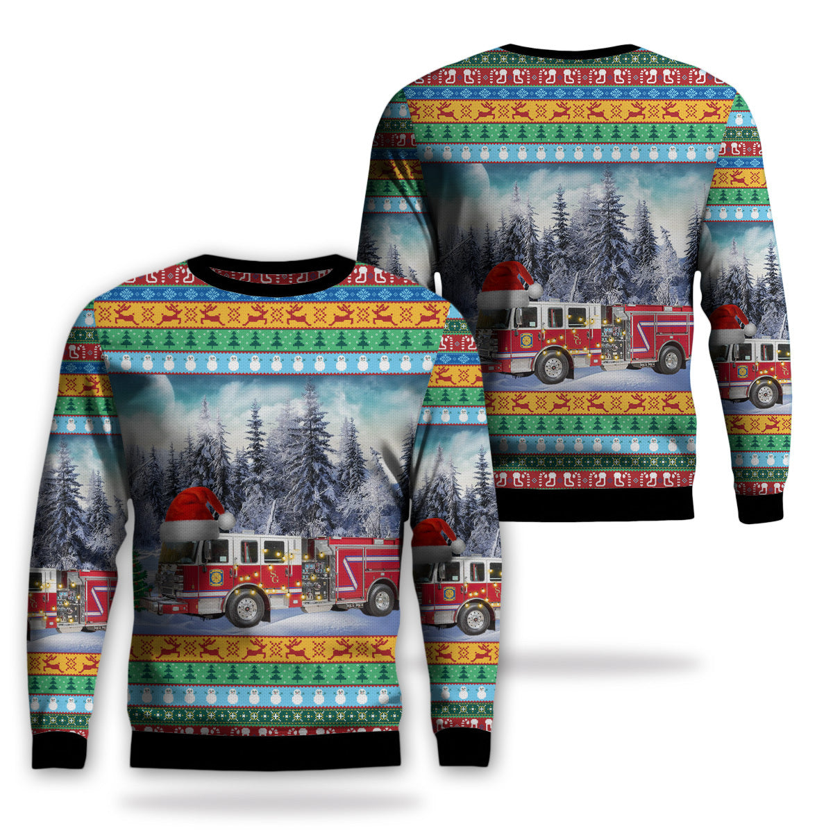 Pelzer, South Carolina, South Greenville Fire District Christmas AOP Sweater
