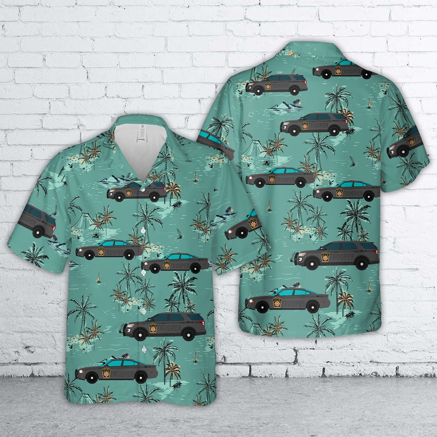 Pennsylvania State Police Vehicle Hawaiian Shirt