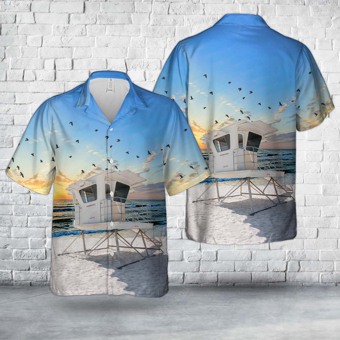 Perdido Key, Florida, Johnson Beach Lifeguard Tower Hawaiian Shirt