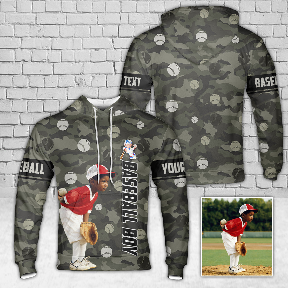 Personalized Baseball Sport 3D Hoodie DLTT2309PT12