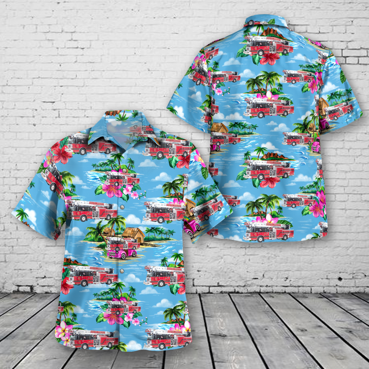 Peru, Indiana, Peru Fire Department Hawaiian Shirt