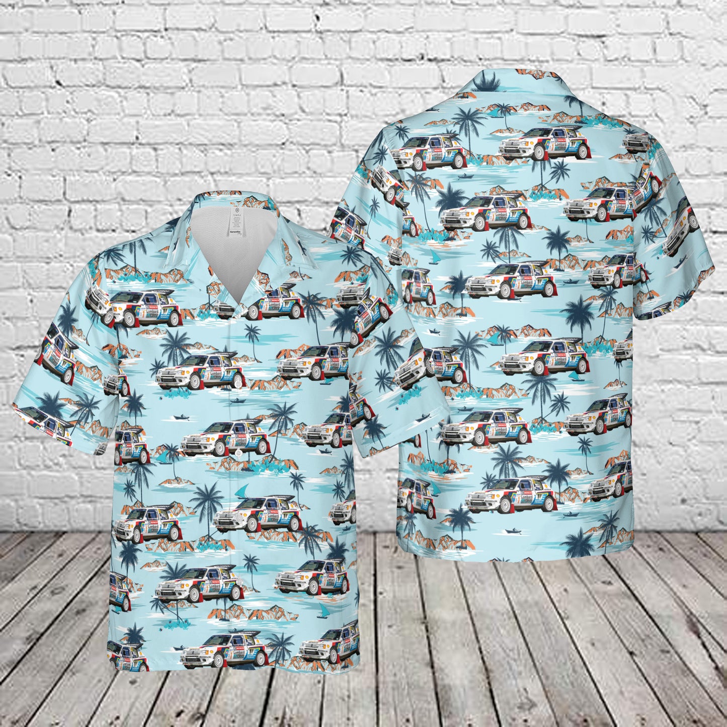 Peugeot 205 T16 Group B Rally Car motorsport Hawaiian Shirt