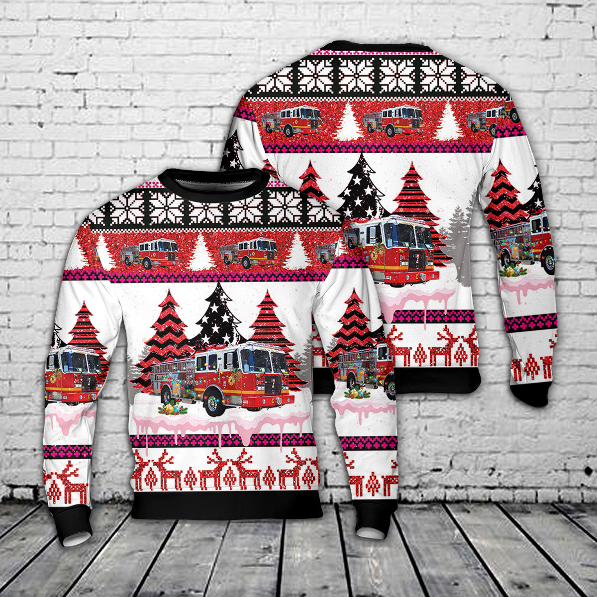 Philadelphia Fire department engine 7 ladders 10 Christmas AOP Sweater