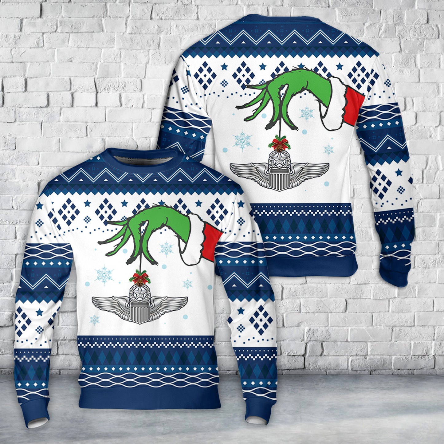 Pilot Wings Badge Christmas AOP SWEATER