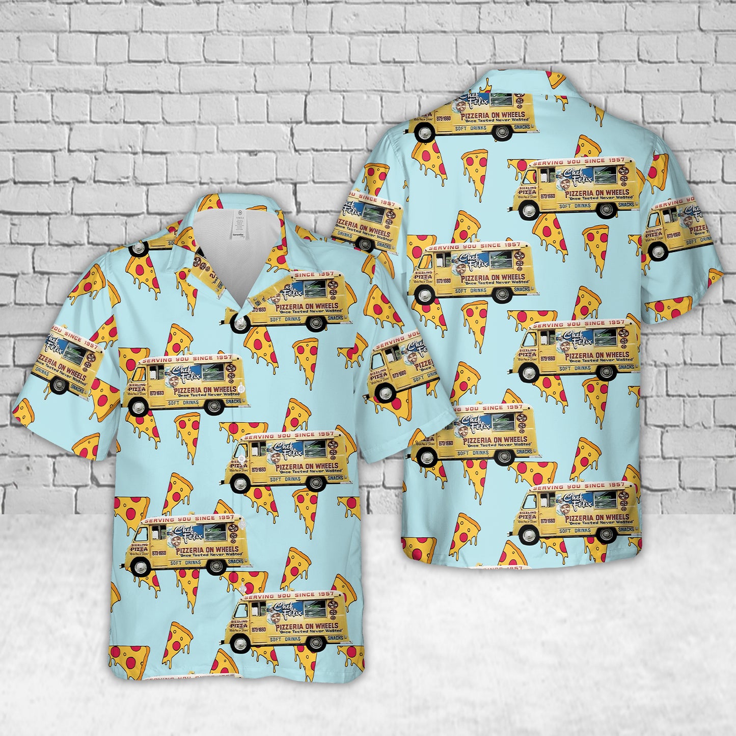 Pizza Food Truck Hawaiian Shirt