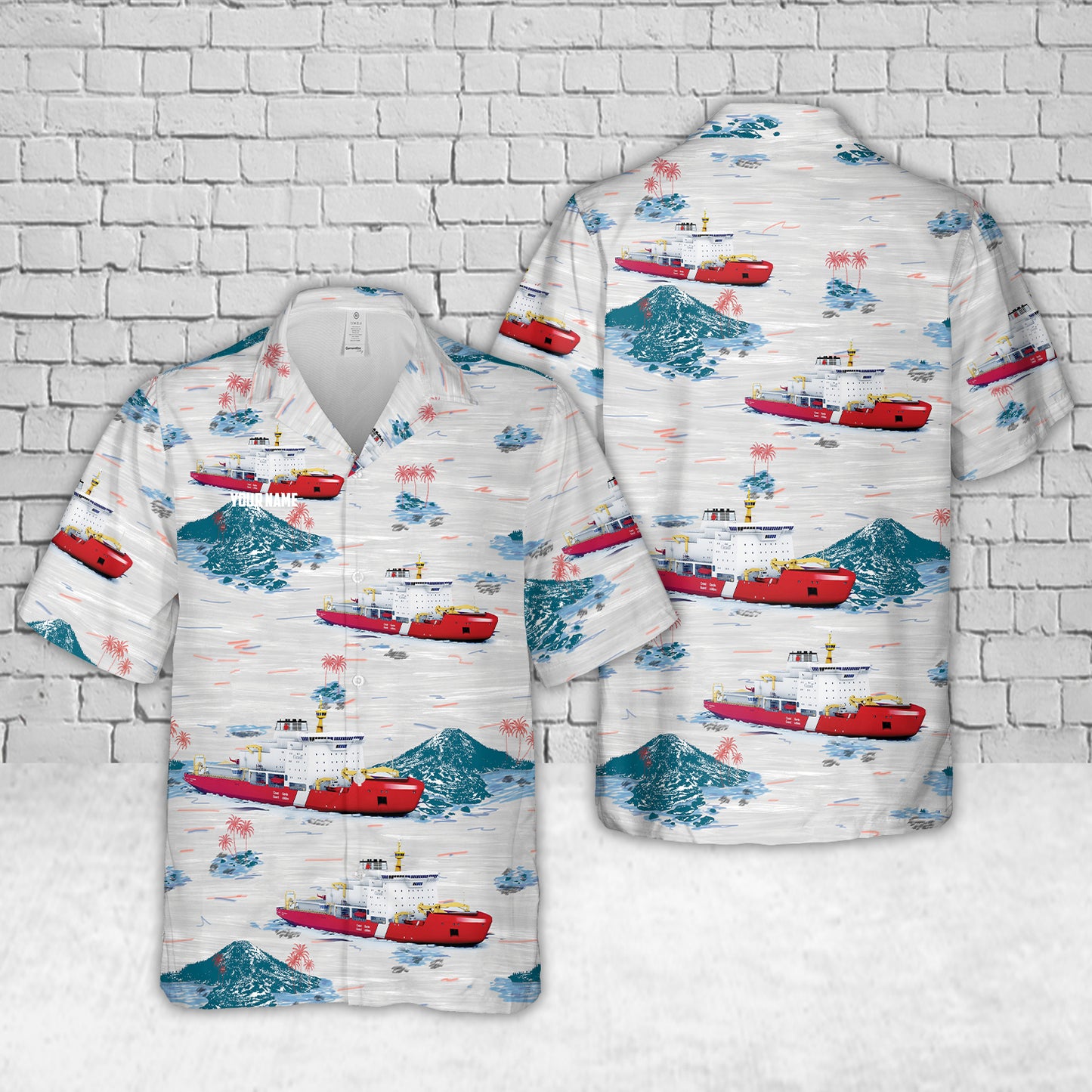Polar Icebreaker class Canadian Coast Guard Hawaiian Shirt