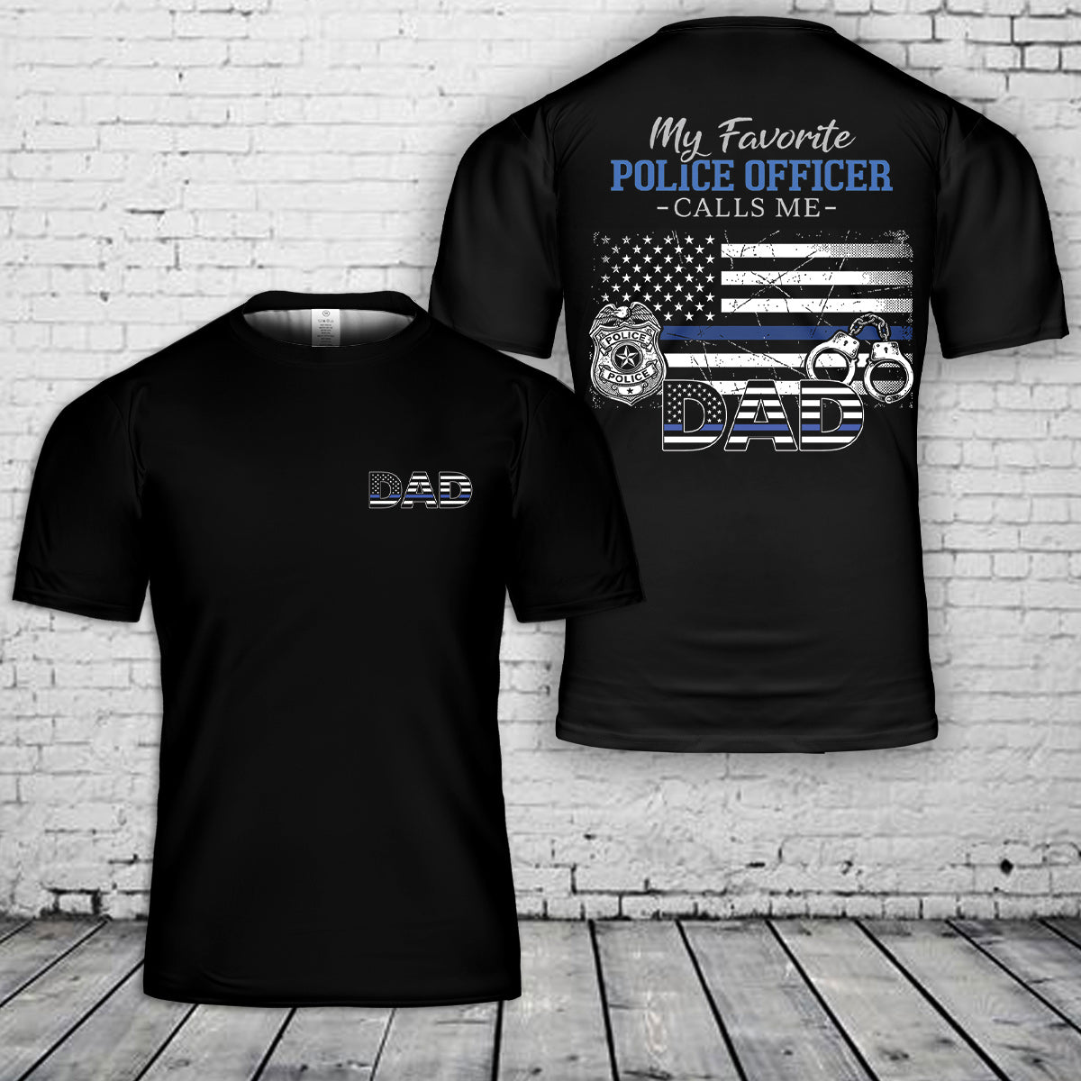 Police Dad 3D T-Shirt