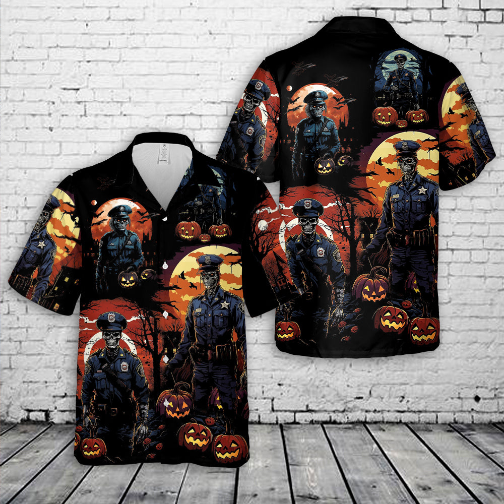 Police Halloween Hawaiian Shirt