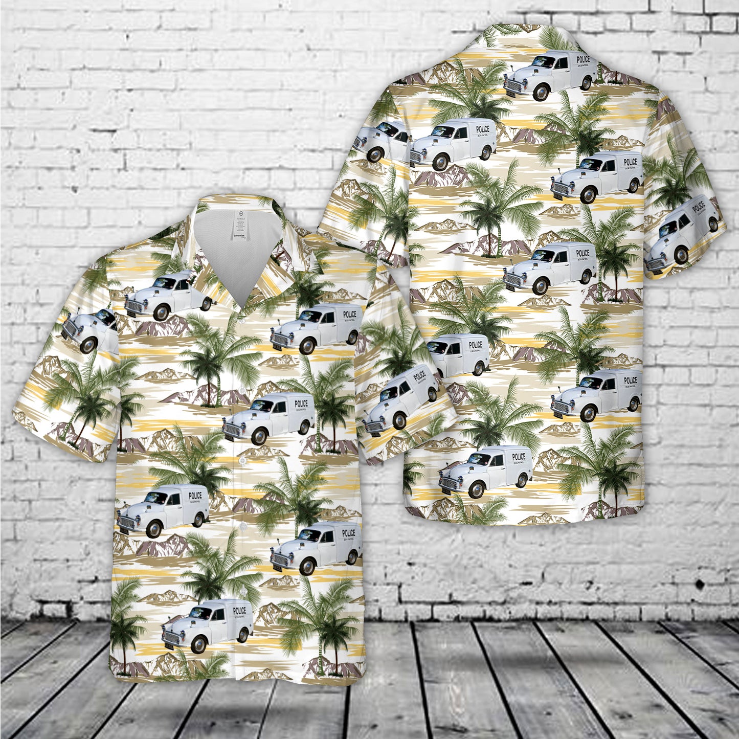 Police Morris Minor Van Hawaiian Shirt
