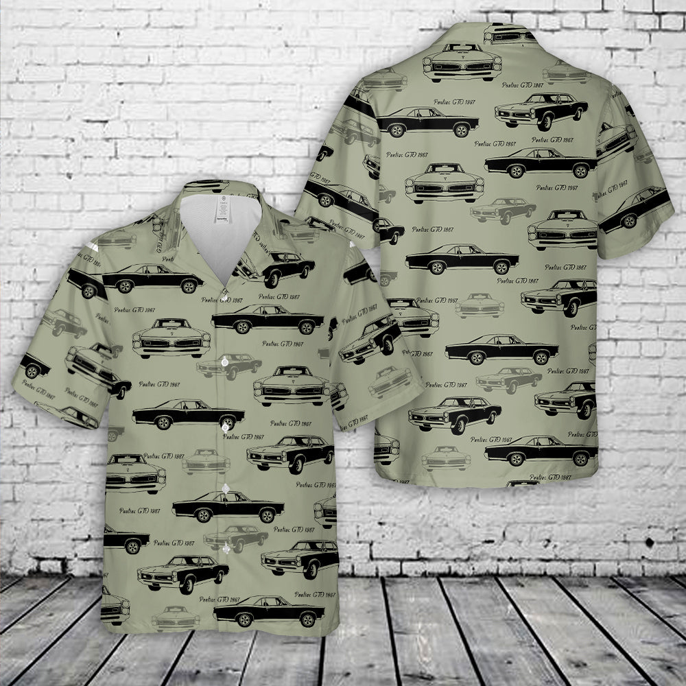 Pontiac GTO 1967 Silhouette Hawaiian Shirt