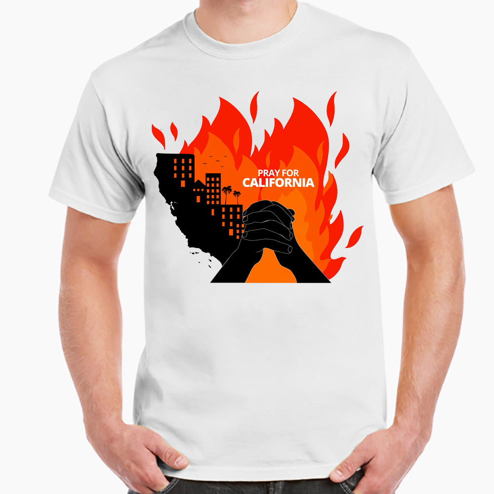 Pray For California 1 Classic Unisex T-Shirt Gildan 5000 (Made In US)