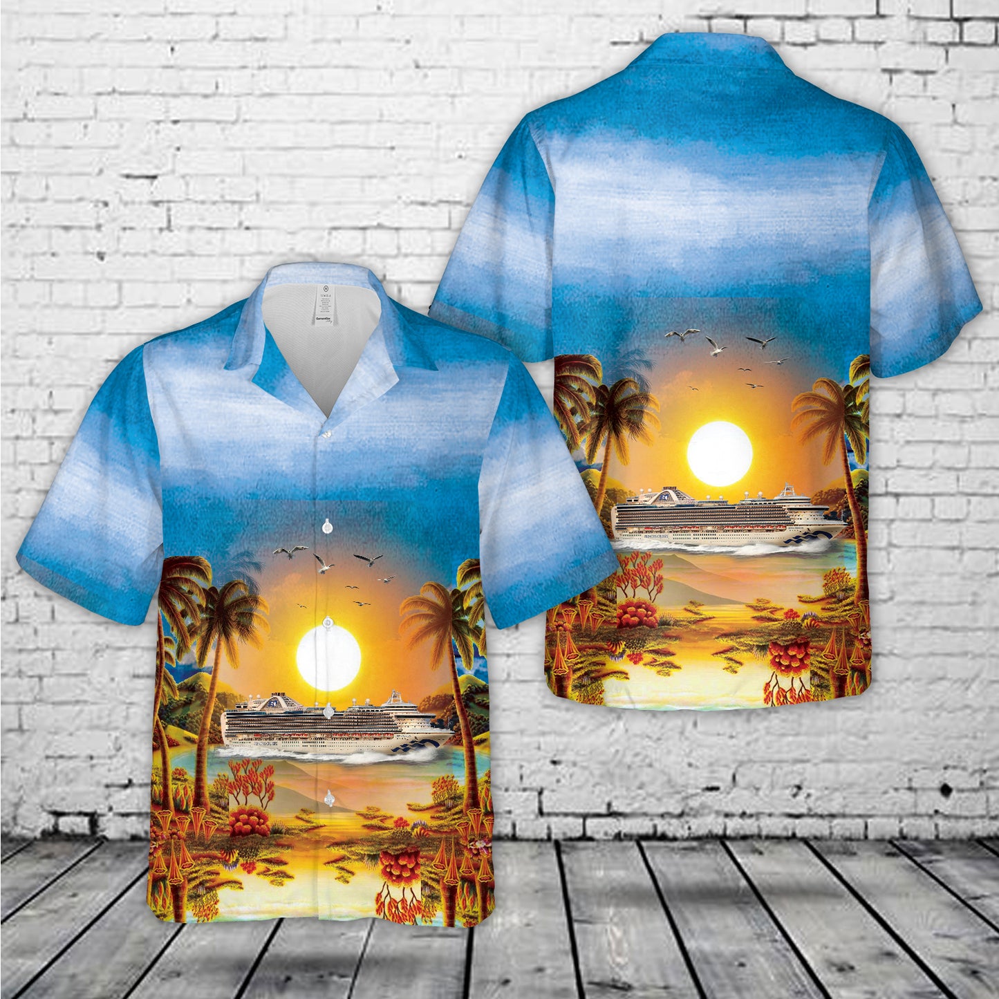Princess Cruises Crown Princess Hawaiian Shirt