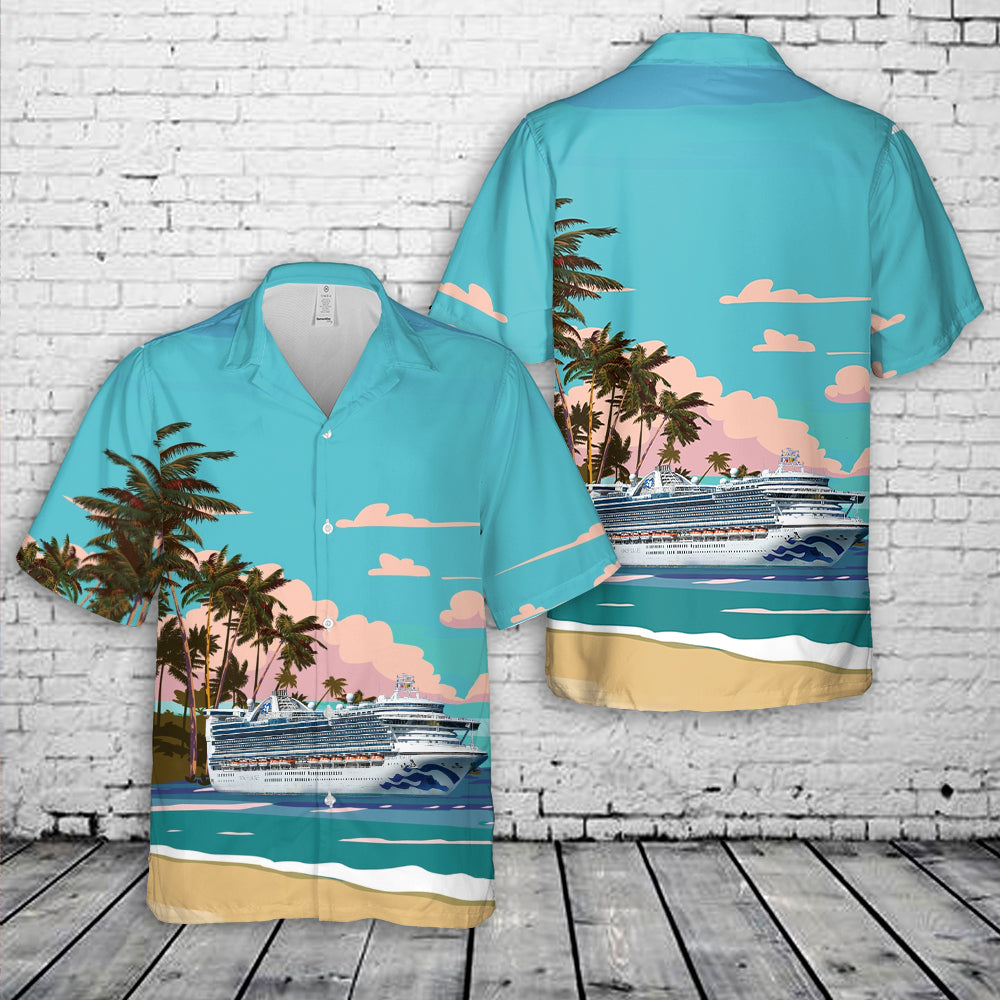 Princess Cruises MS Caribbean Princess Hawaiian Shirt