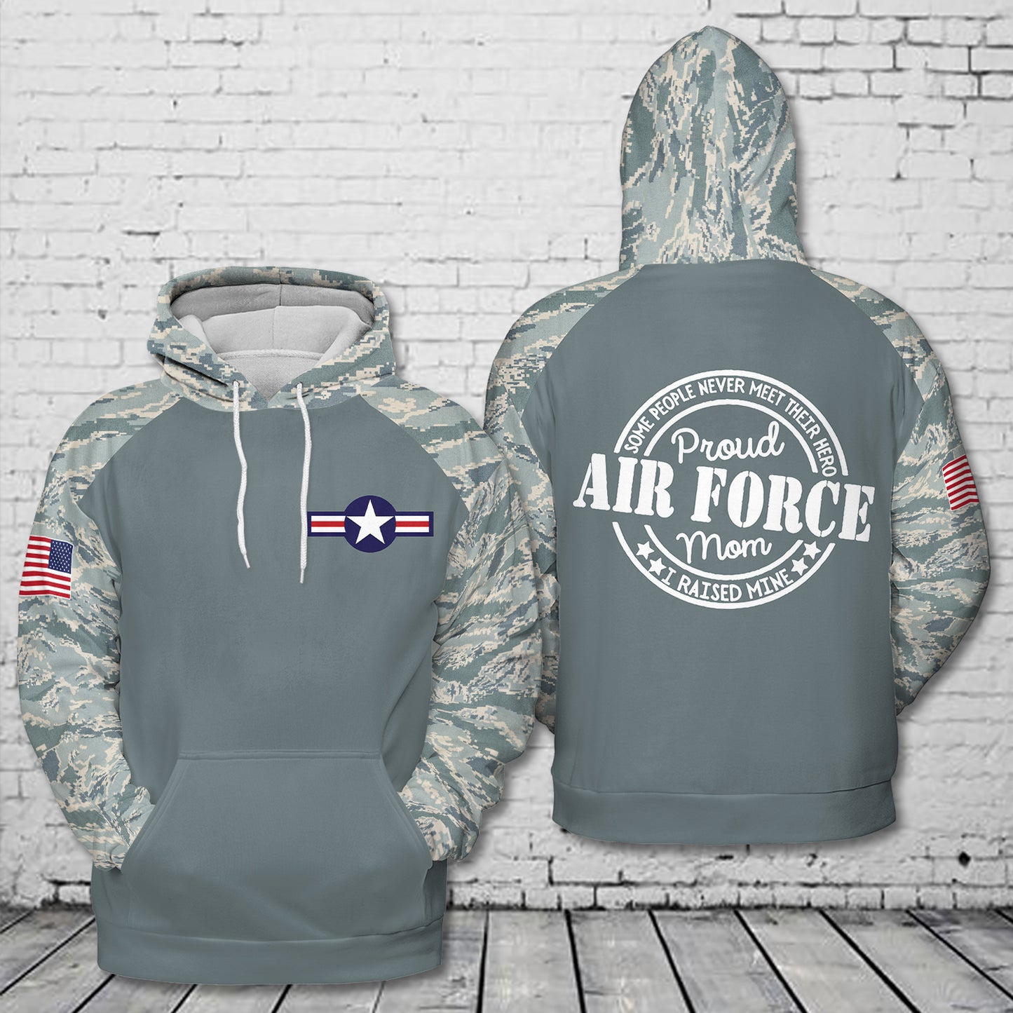 Proud Air Force Mom 3D Hoodie