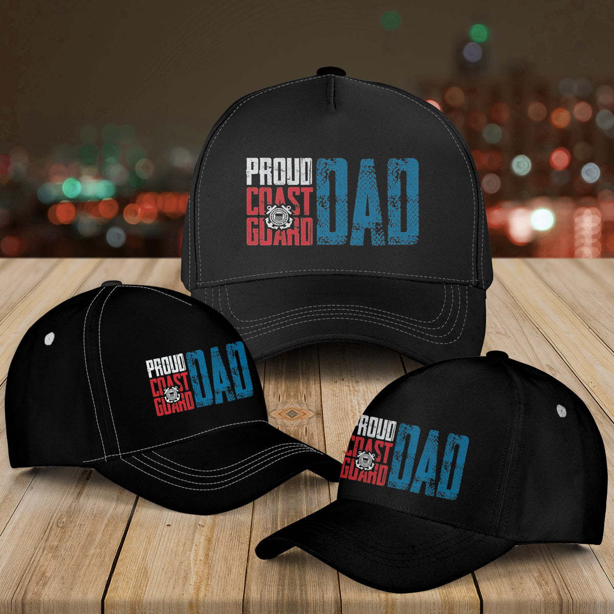 Proud Coast Guard Dad Baseball Cap