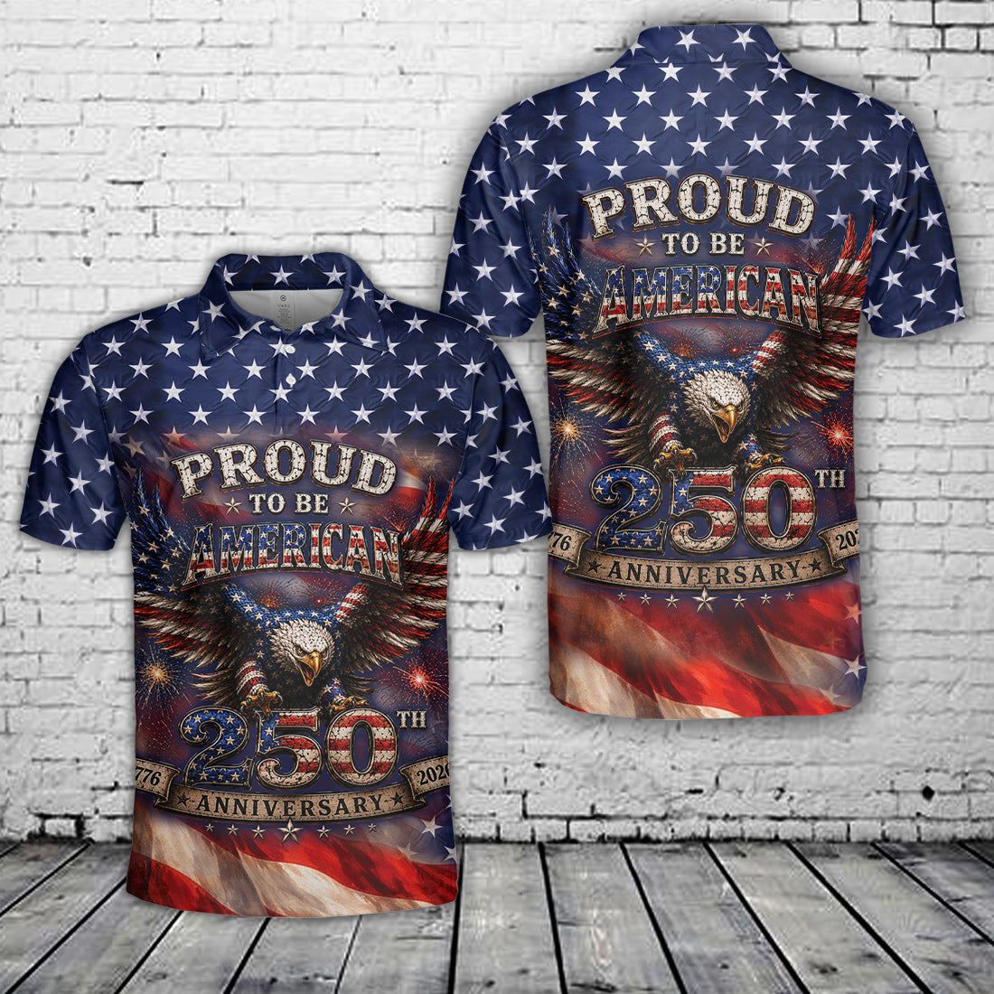 Proud to Be American Eagle 250th Anniversary Polo Shirt