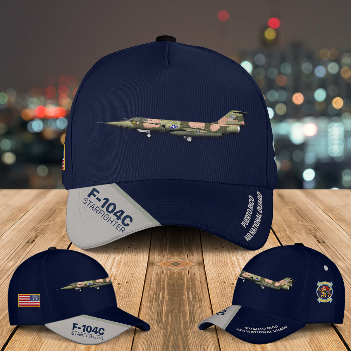 Puerto Rico Air National Guard Lockheed F-104C Starfighter 198th TFS Baseball Cap