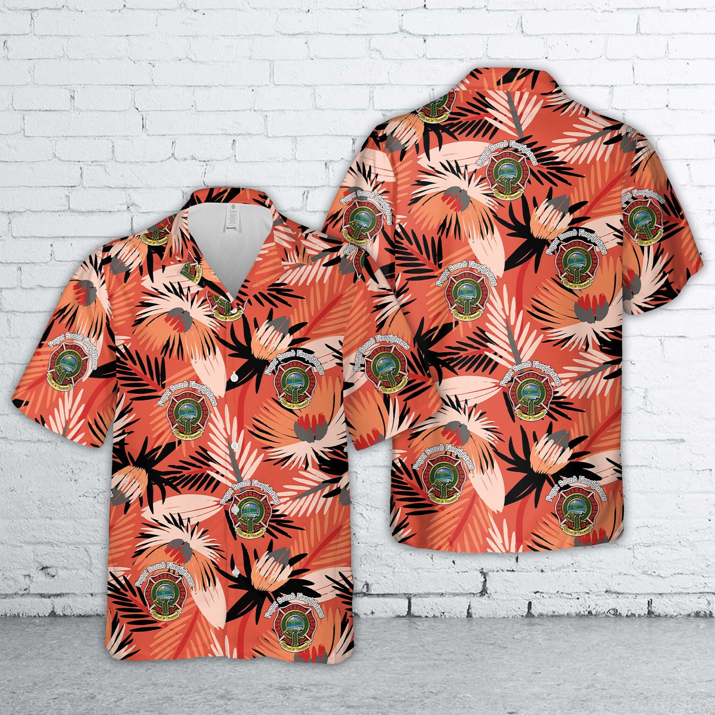 Puyallup, Washington, Puget Sound Firefighters Pipes and Drums Hawaiian Shirt