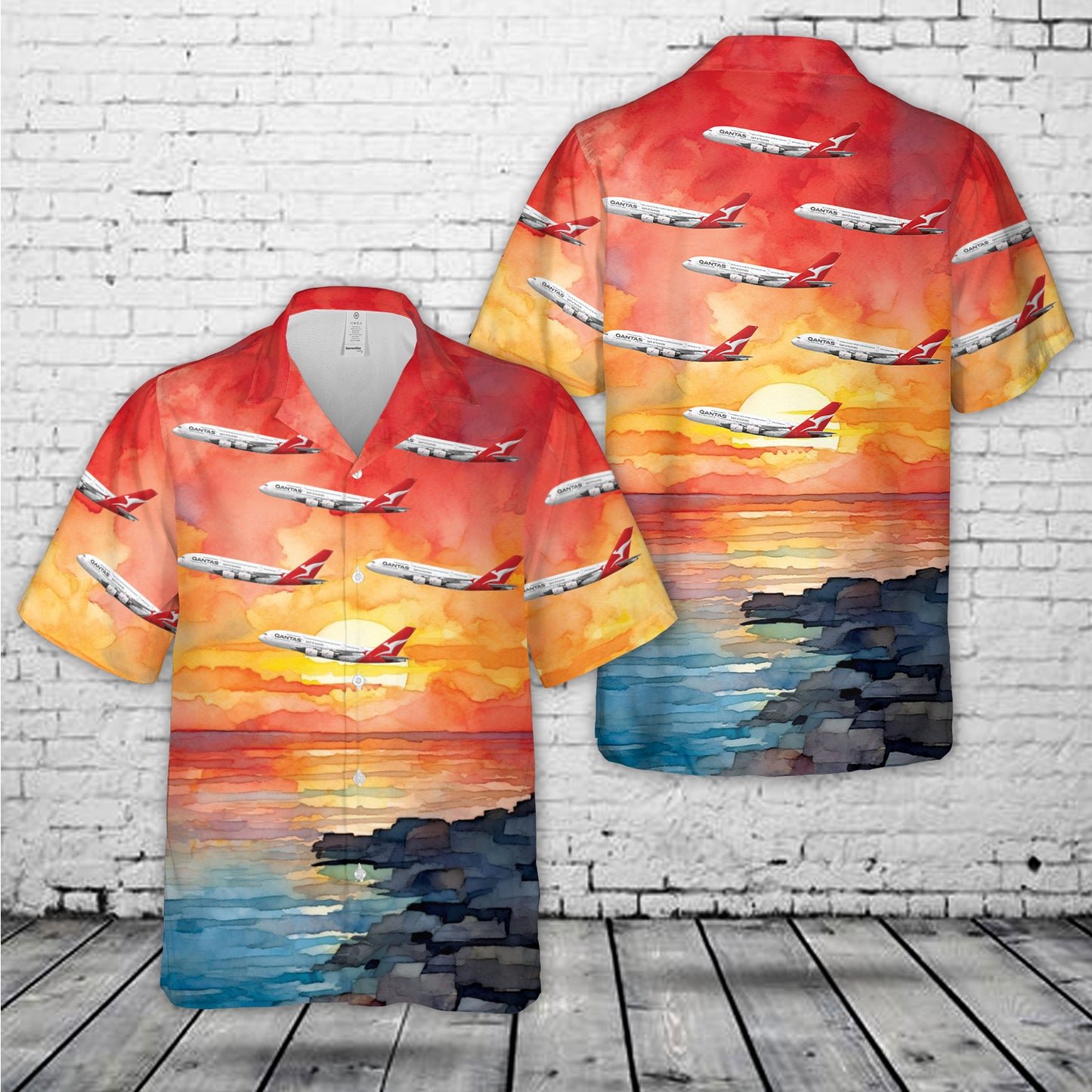 Qantas ''Nancy-Bird Walton'' Airbus A380-842 VH-OQA Hawaiian Shirt