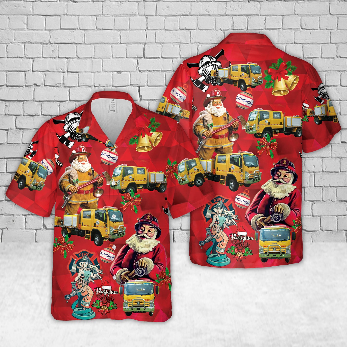 Queensland Rural Fire Service/ Barrine Rural Fire Brigade Christmas Hawaiian Shirt