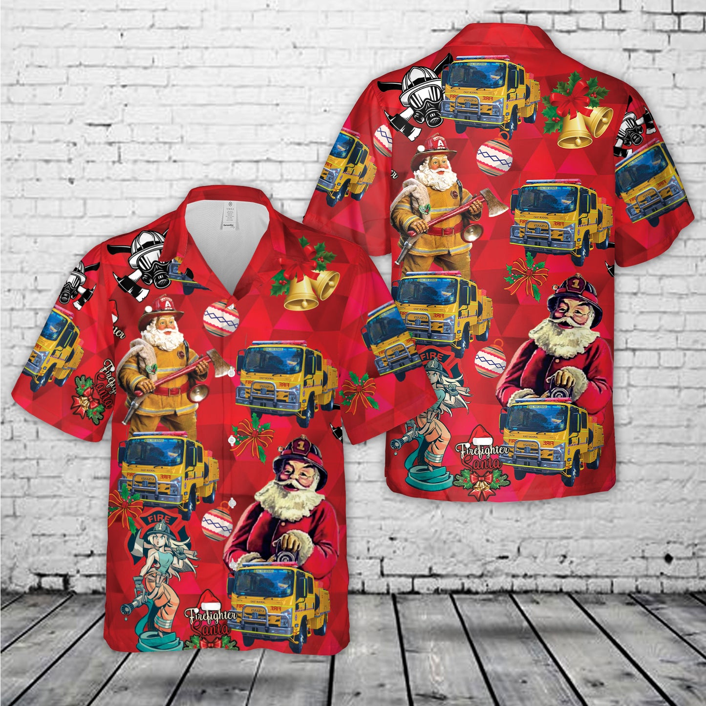 Queensland Rural Fire Service East Booral Christmas Hawaiian Shirt