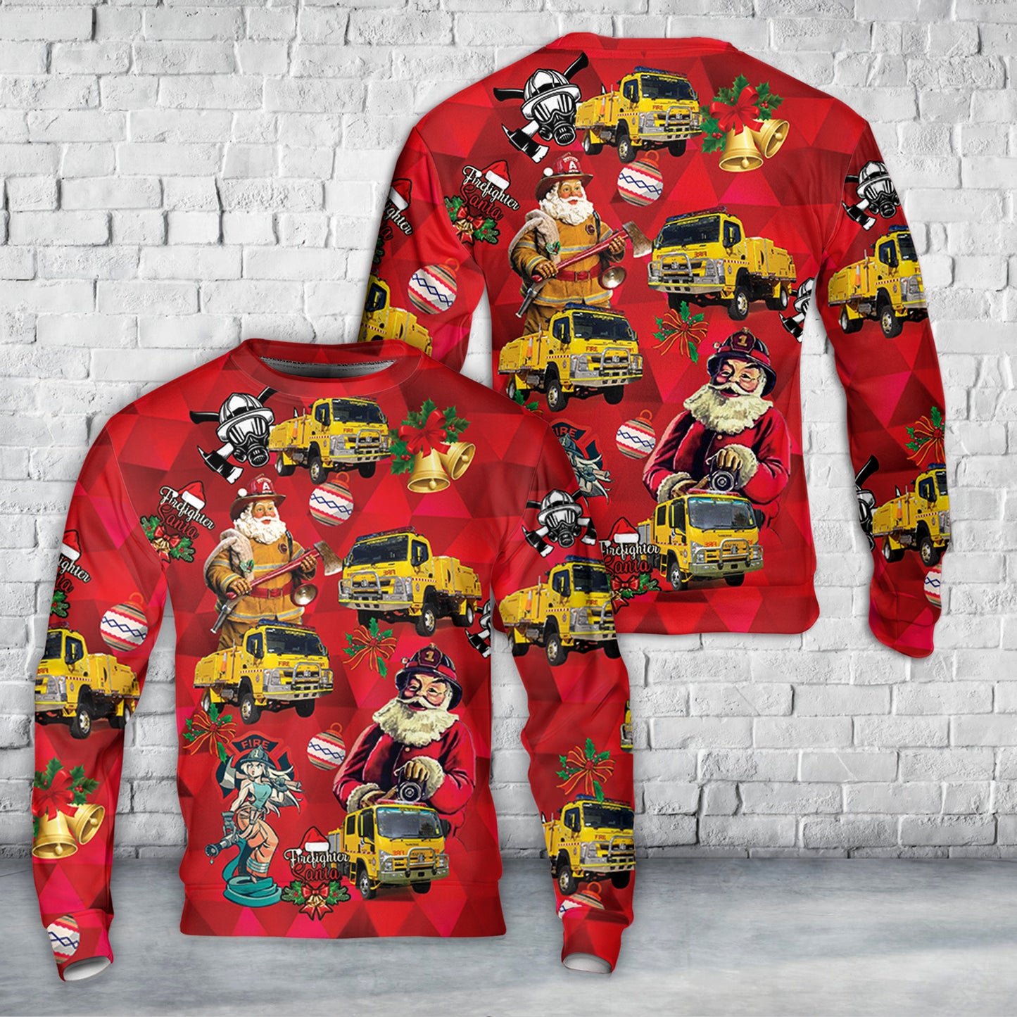 Queensland Rural Fire Service Fleet Christmas Long Sleeve Shirt