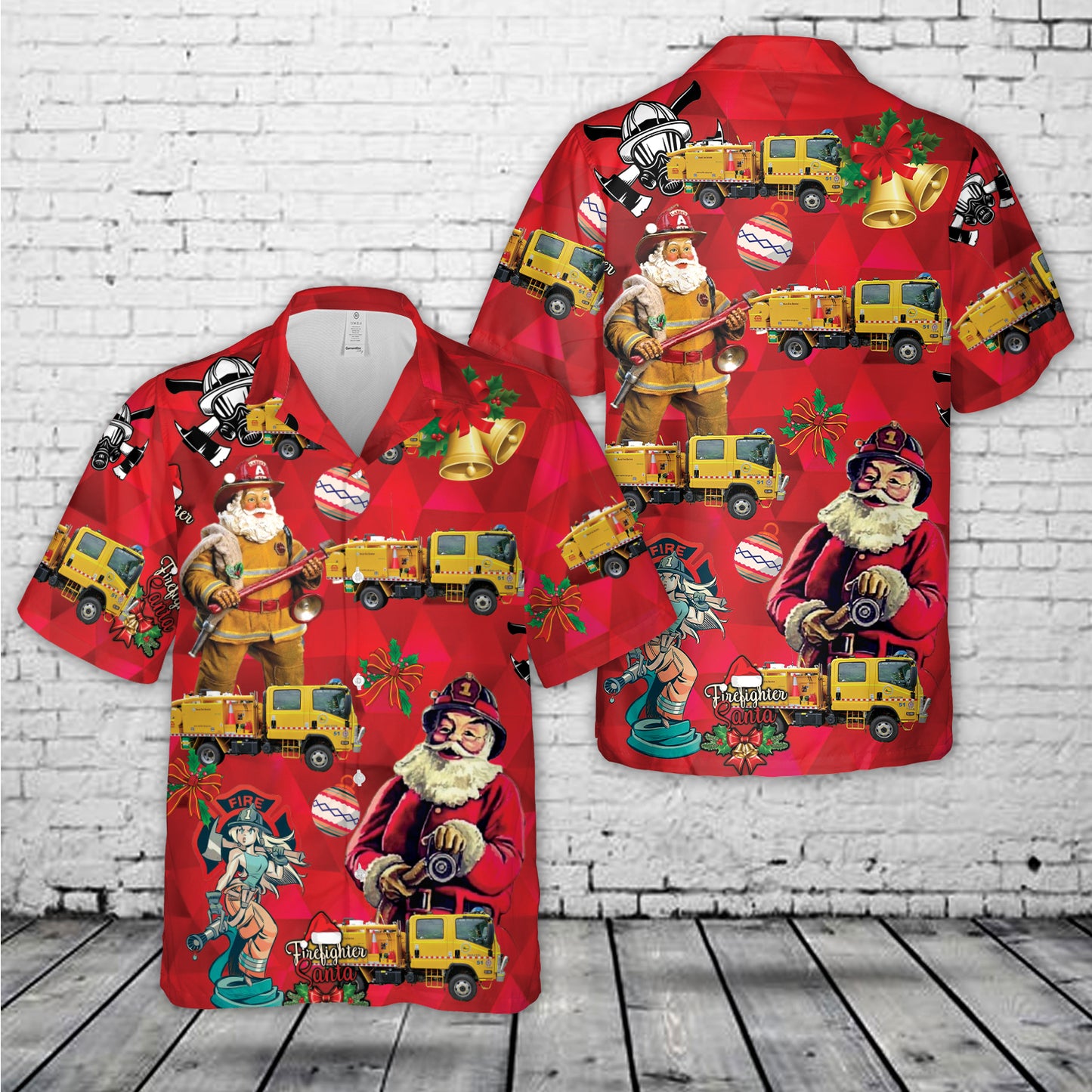 Queensland Rural Fire Service/ Mapleton Rural Fire Brigade Christmas Hawaiian Shirt