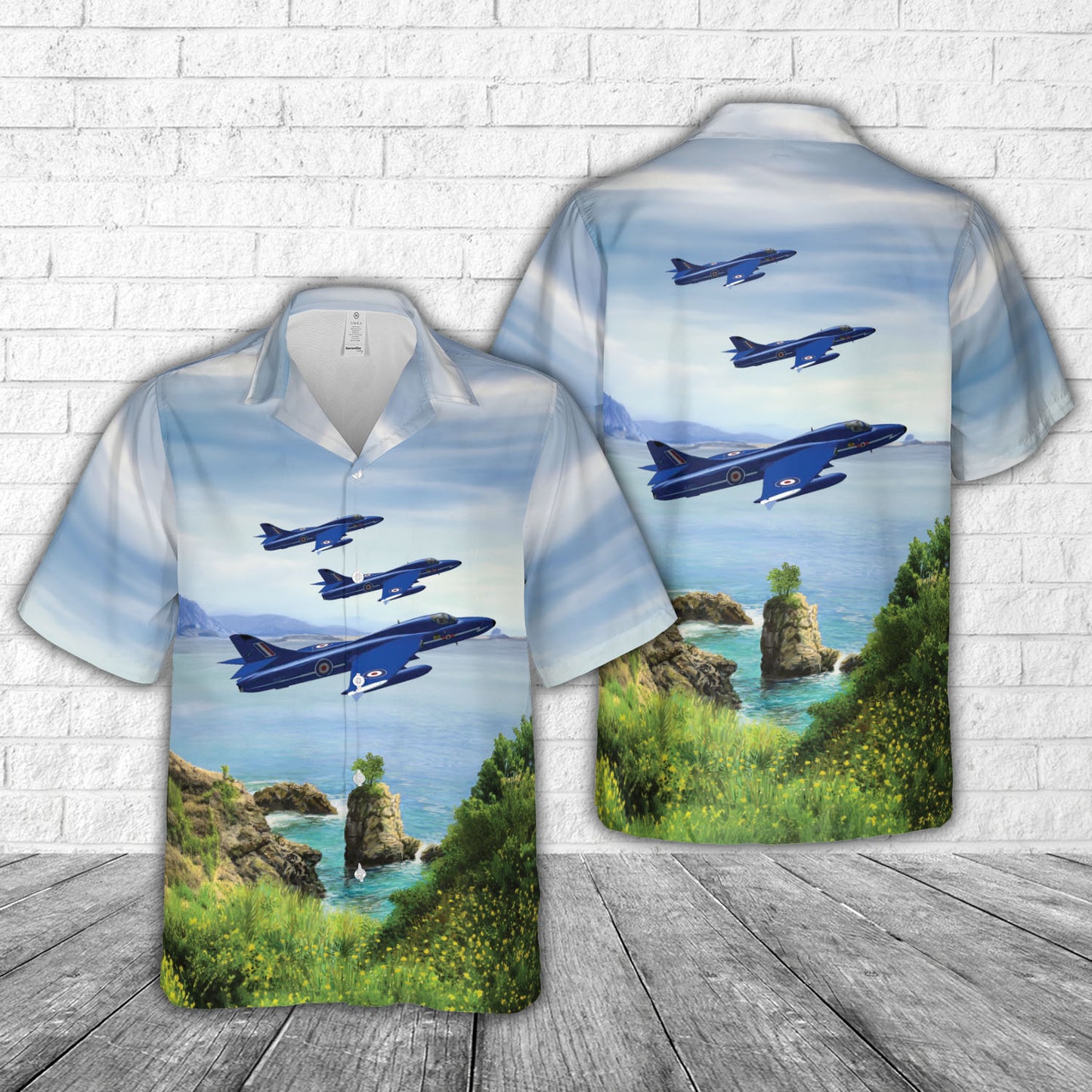 RAF Hawker Hunter F.6 XG189 of No. 92 Squadron Blue Diamonds aerobatic team Hawaiian Shirt