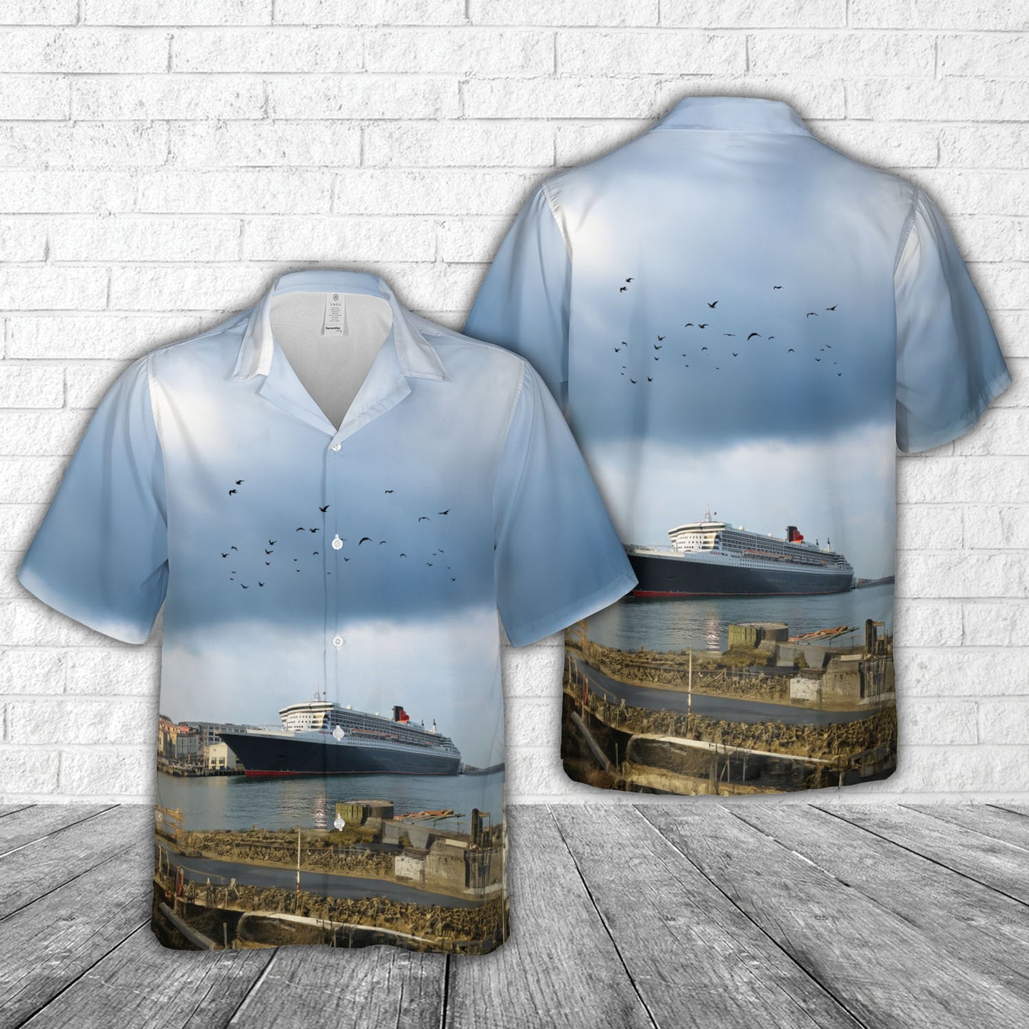 RMS Queen Mary 2 Hawaiian Shirt