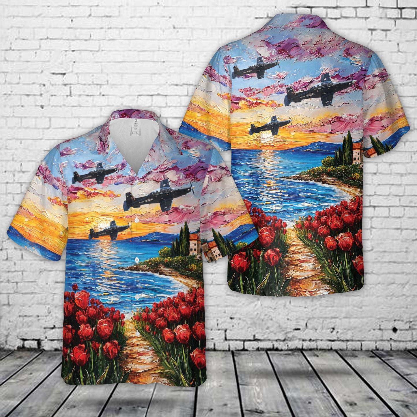 RNZAF No. 14 Squadron Beechcraft T-6 Texan II Hawaiian Shirt
