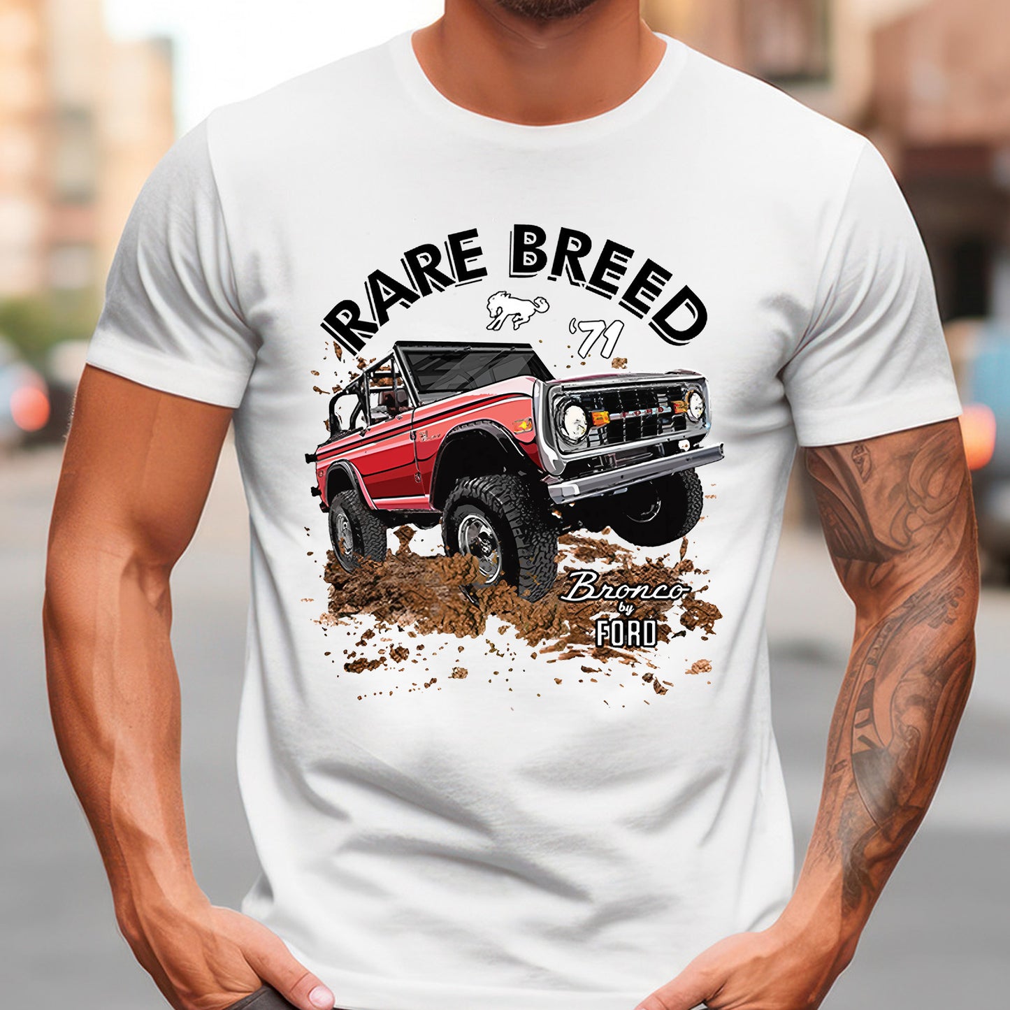 Rare Breed 71 Ford Bronco Classic Unisex T-Shirt Gildan 5000 (Made In US)