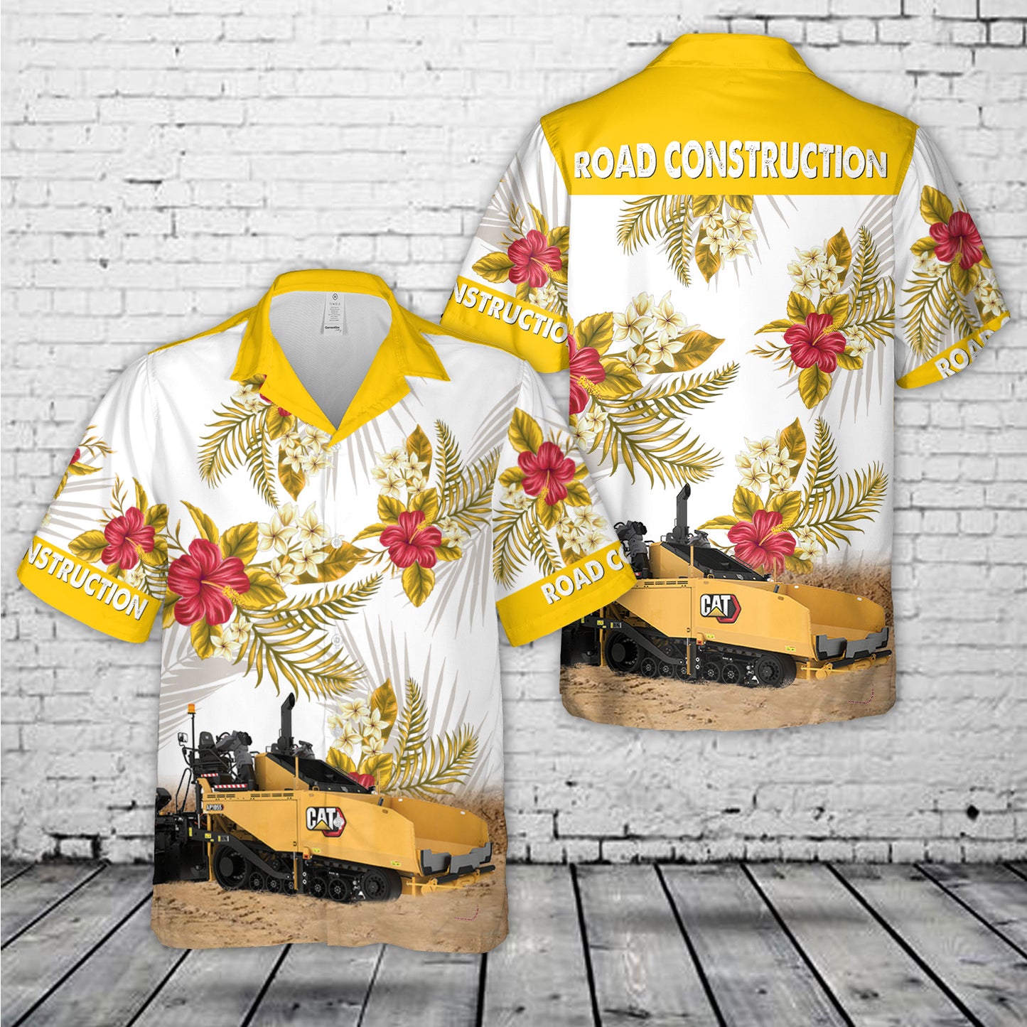 Road Construction Asphalt Paving Equipment Hawaiian Shirt